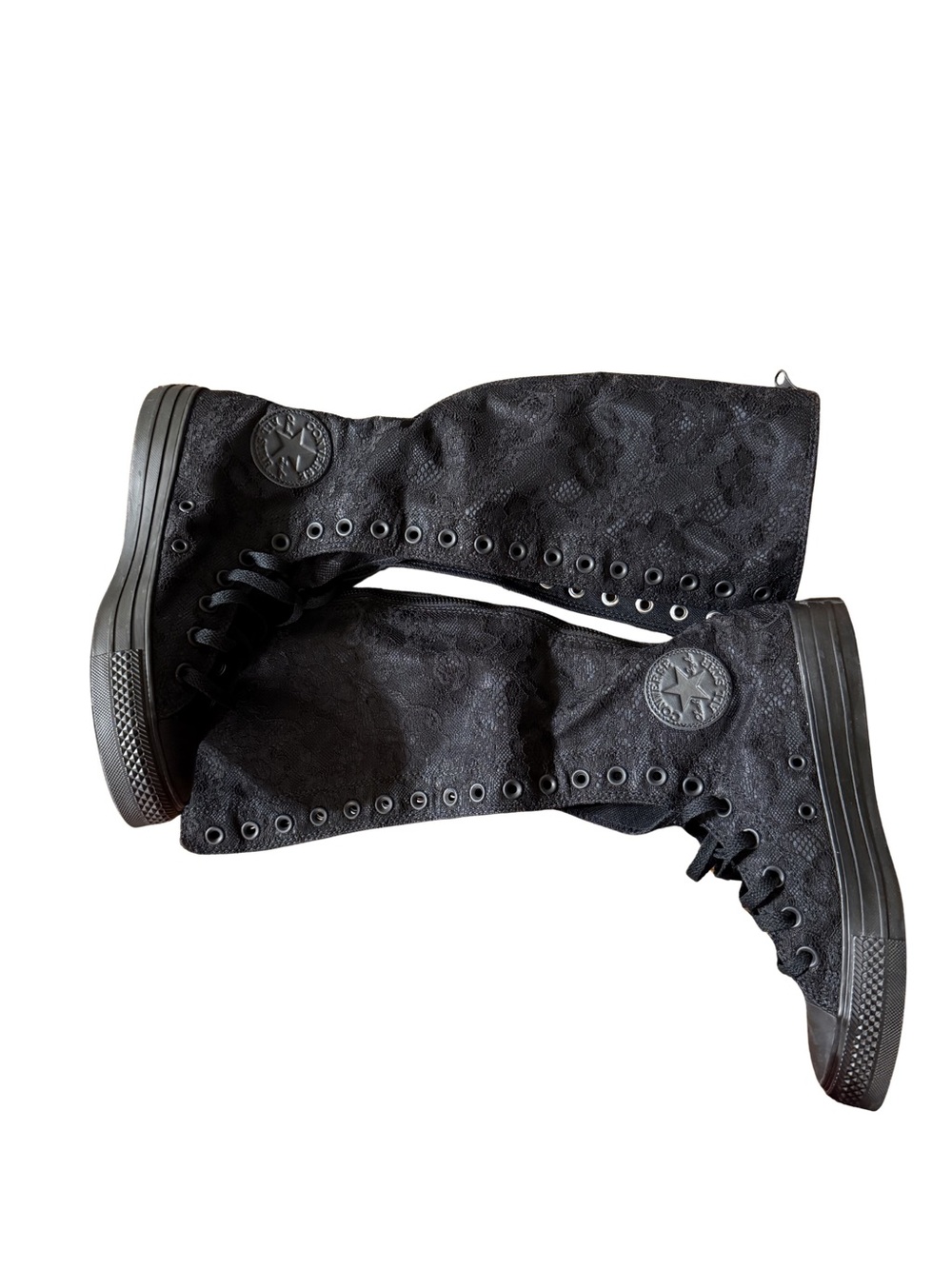 NWOB Converse Chuck Taylor All Star XX-Hi Triple Black Lace Boots